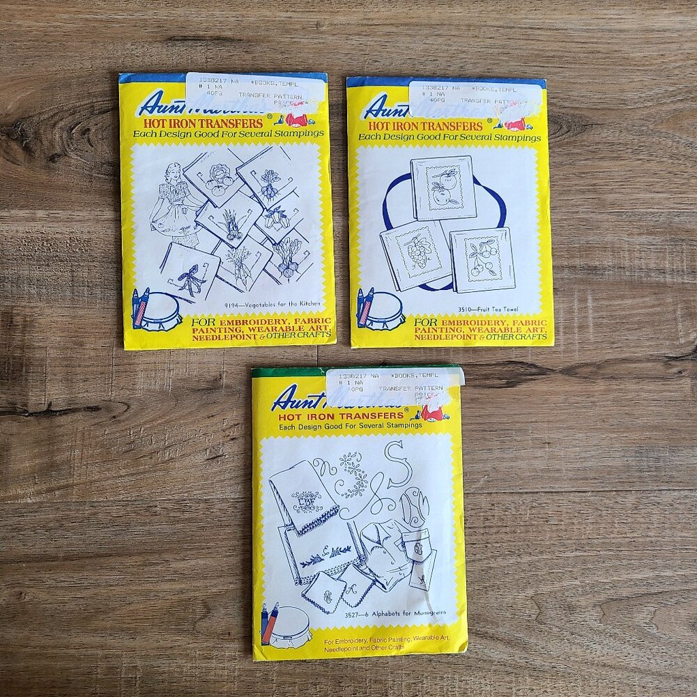 Vintage Aunt Martha's Hot Iron Transfers.